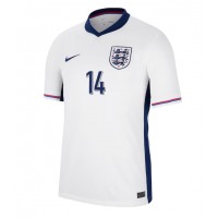 Camisa de Futebol Inglaterra Ezri Konsa #14 Equipamento Principal Europeu 2024 Manga Curta